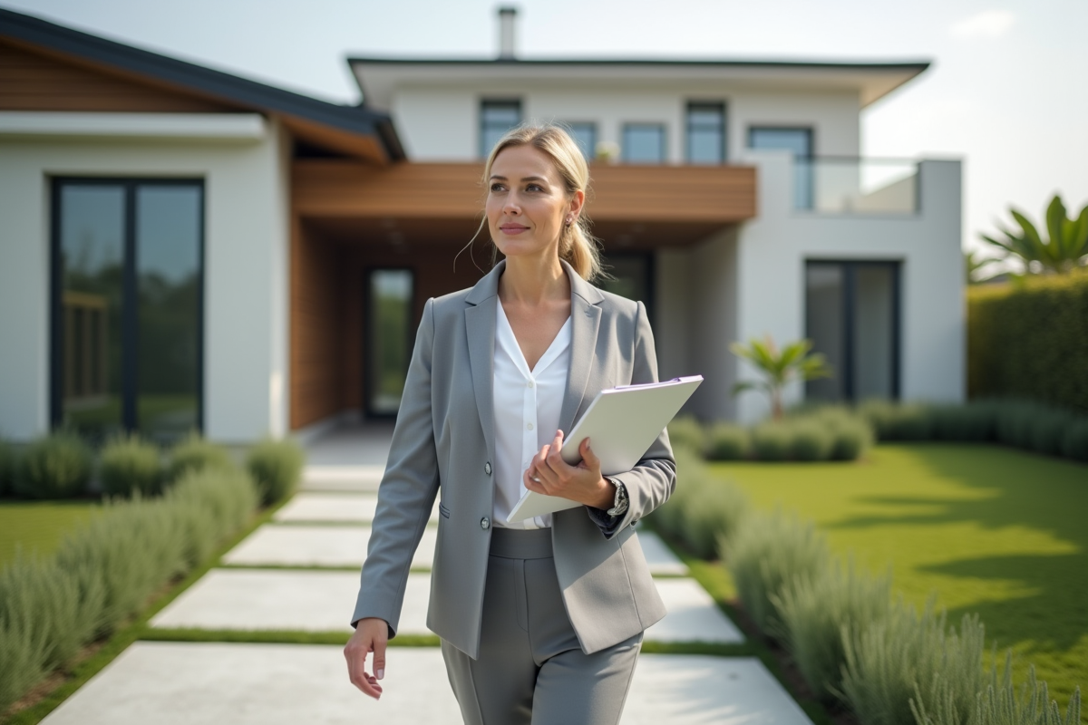 Architecte marchant près d