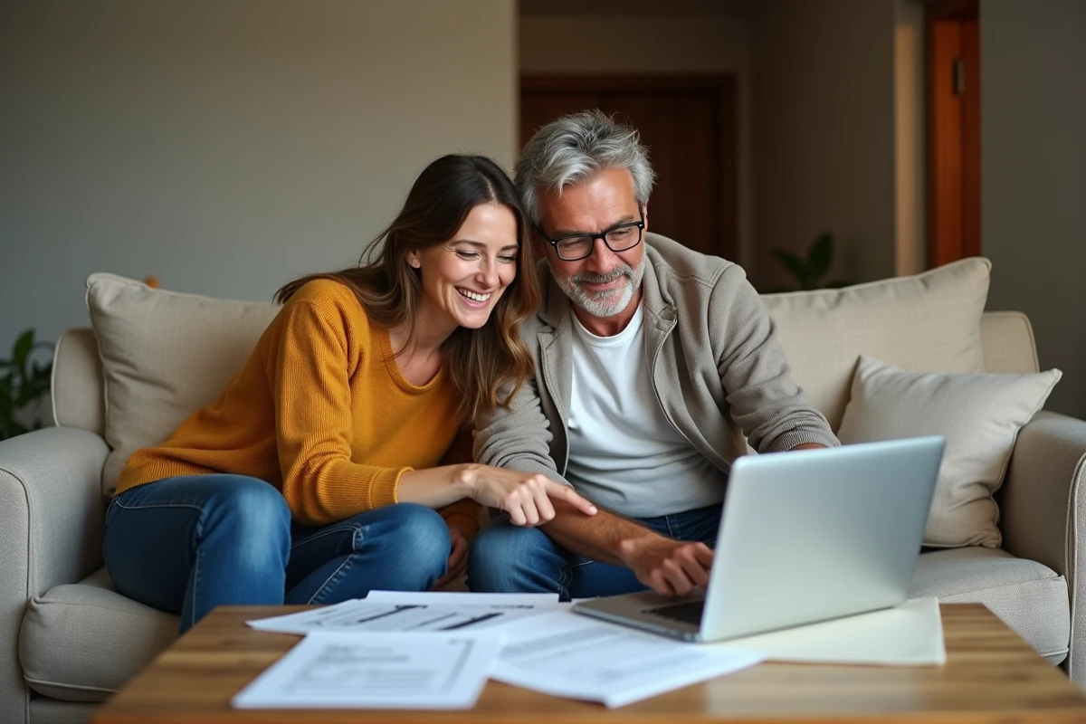 Couple vérifiant une check-list juridique pour envoyer un congé de location conforme à la loi du 6 juillet 1989